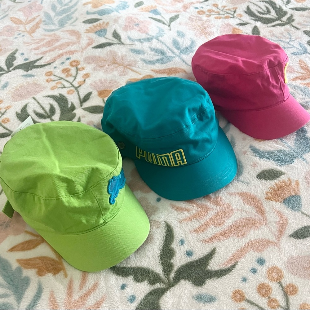 Puma Military Style Hat Cap LOT of 3